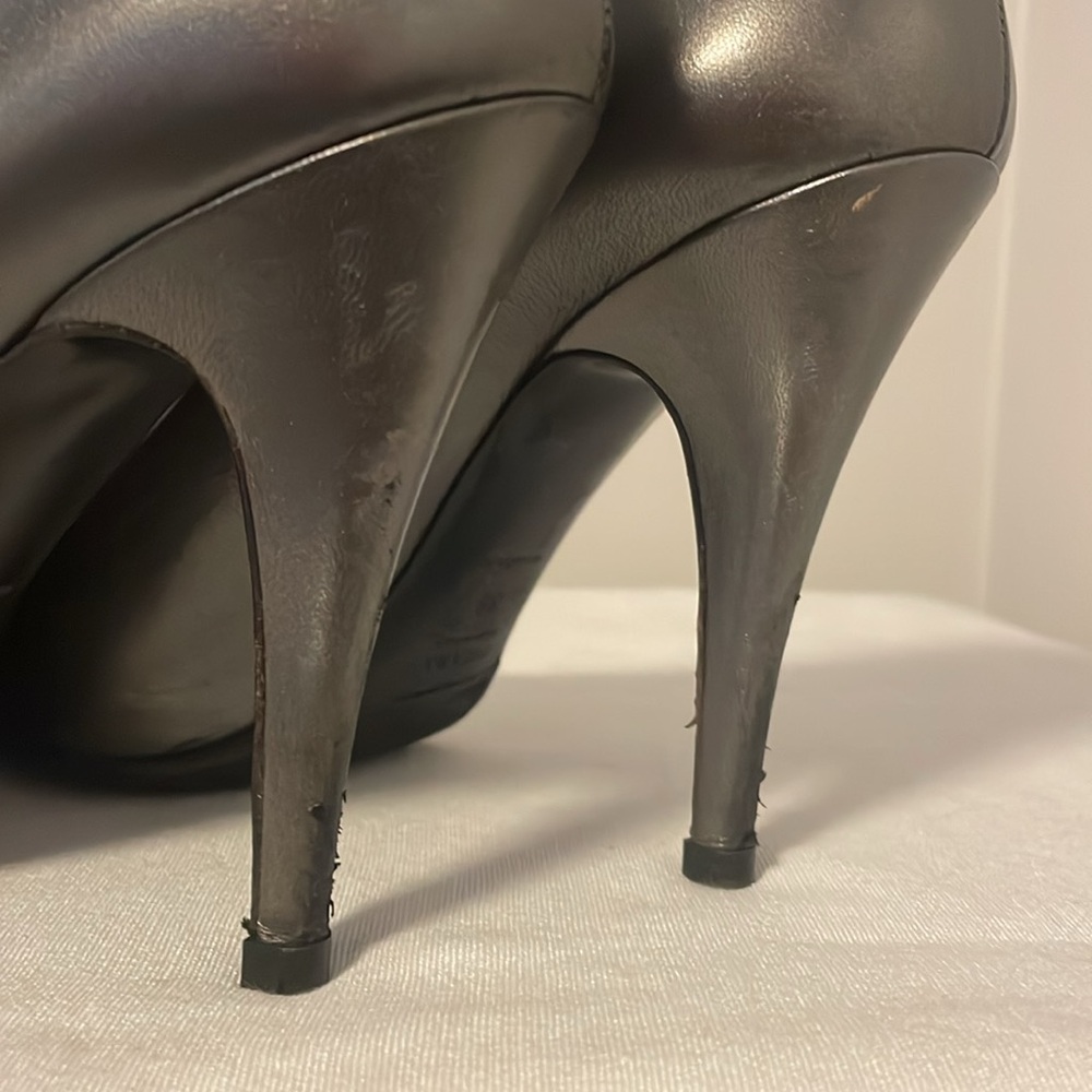 Prada stiletto pumps silver metallic size 38 (7.5-8) - Picture 10 of 13